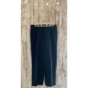 Untied black dress pants